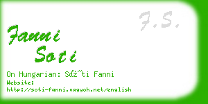 fanni soti business card